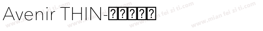 Avenir THIN字体转换